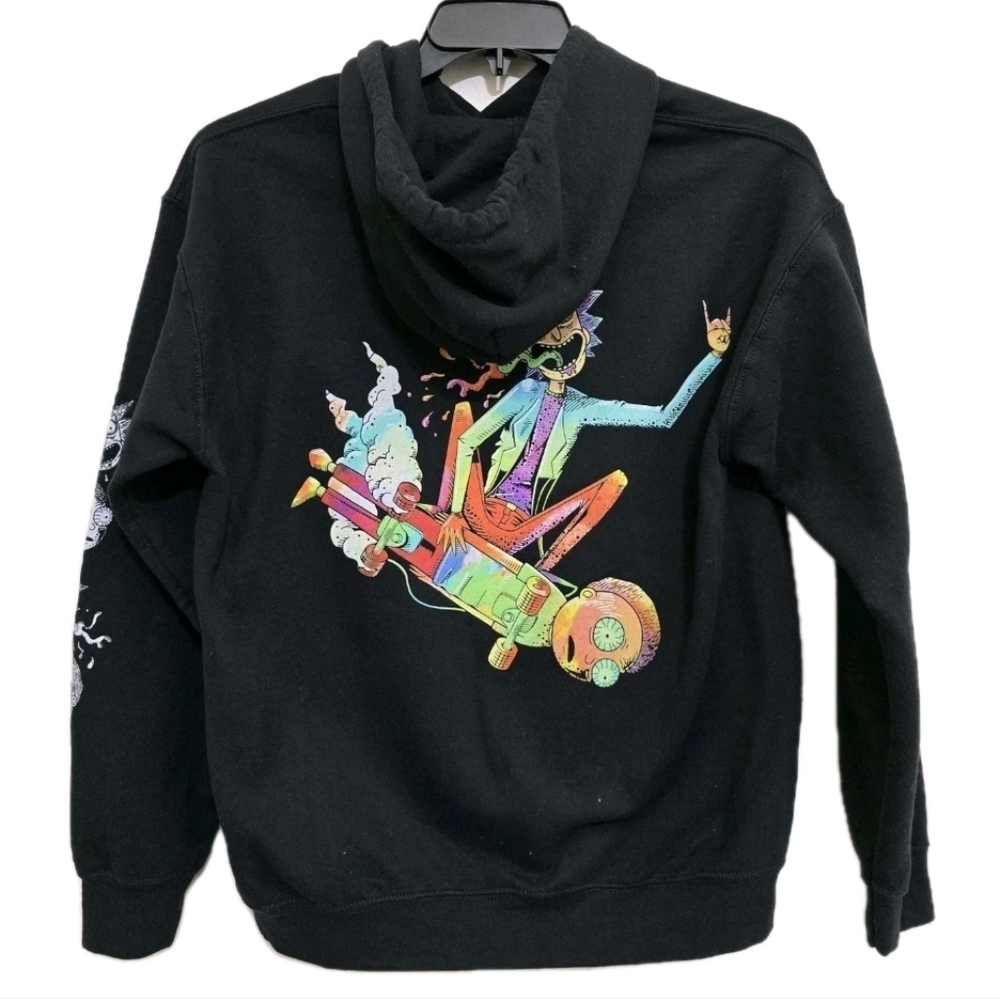 RICK‎ & MORTY unisex Medium Psychedelic Rick Skateboard Morty Pullover Hoodie